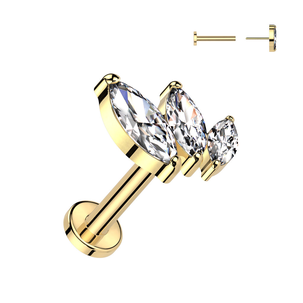 Piercing Exclusivo Titanio Grado Implante 3mm 16GA