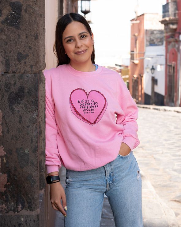 Sudadera Querida x Yes Dear Corazón Pastel Talla CH - 2