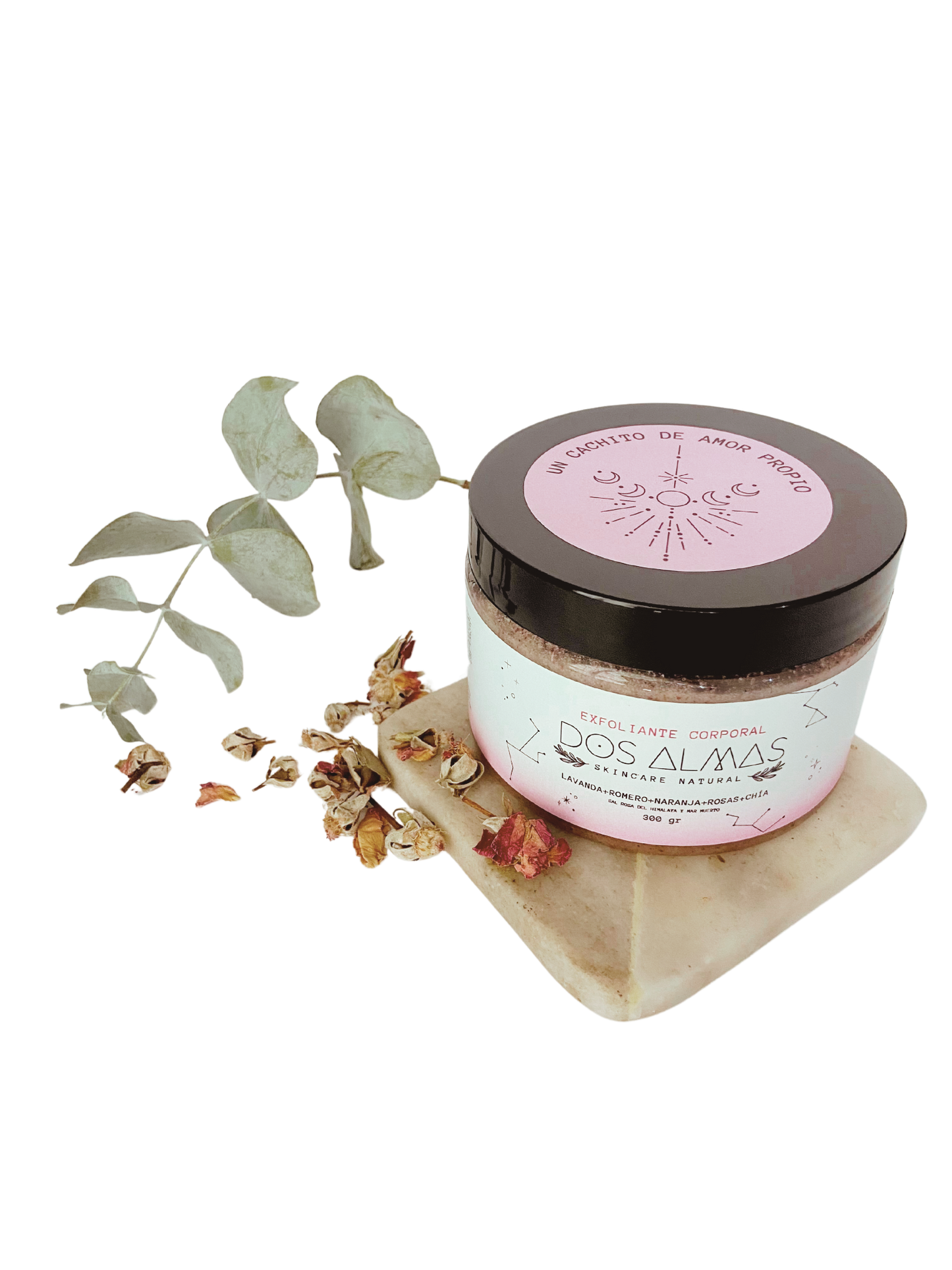 Exfoliane Corporal de Sal del Mar Muerto, del Himalaya, lavanda, romero, naranja, rosas y chía - 1