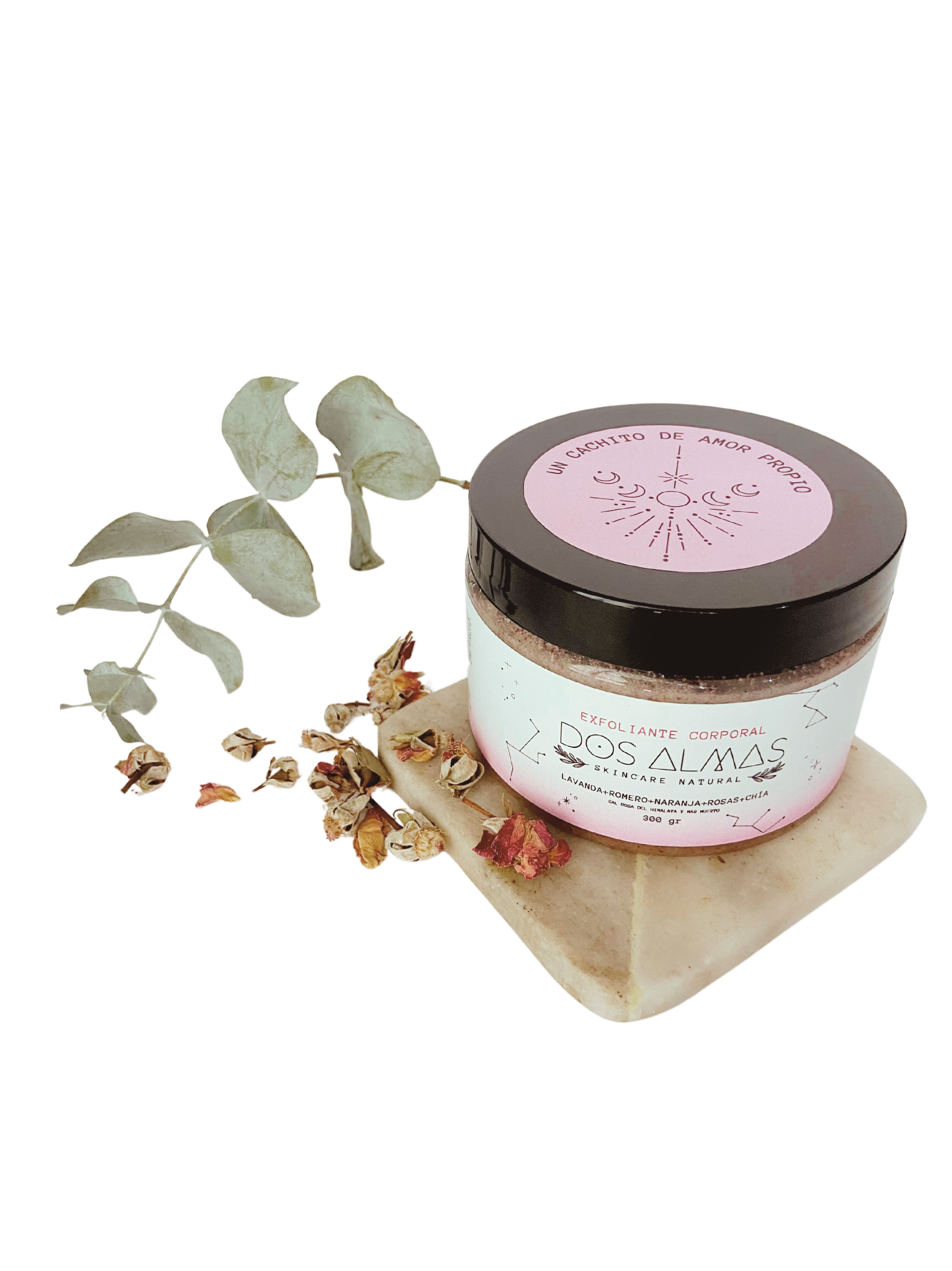 Exfoliane Corporal de Sal del Mar Muerto, del Himalaya, lavanda, romero, naranja, rosas y chía - 1