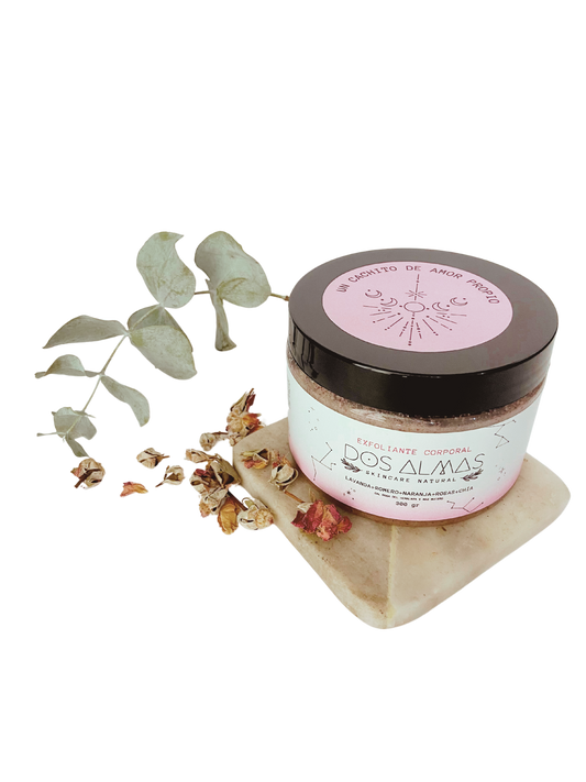 Exfoliane Corporal de Sal del Mar Muerto, del Himalaya, lavanda, romero, naranja, rosas y chía - 1