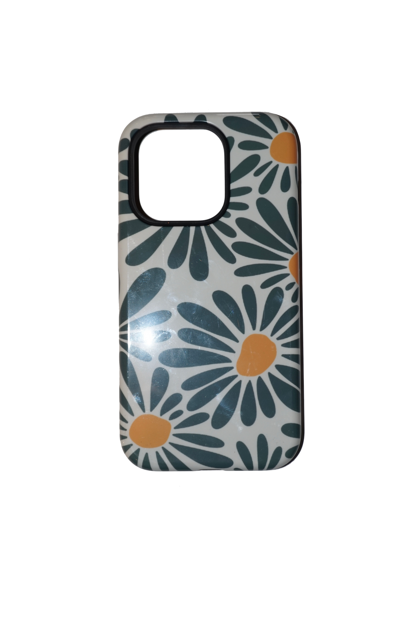 Funda green flowers