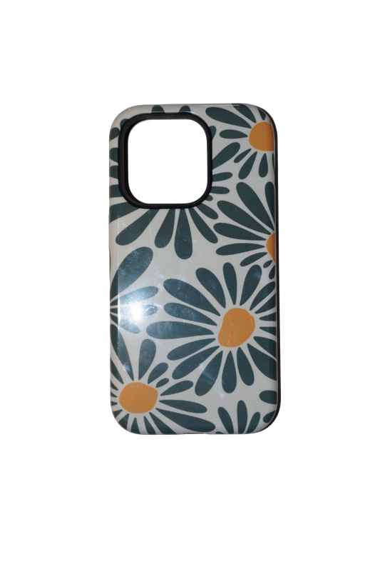 Funda green flowers