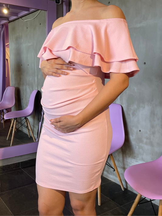 RUFFLED DRESS PINK