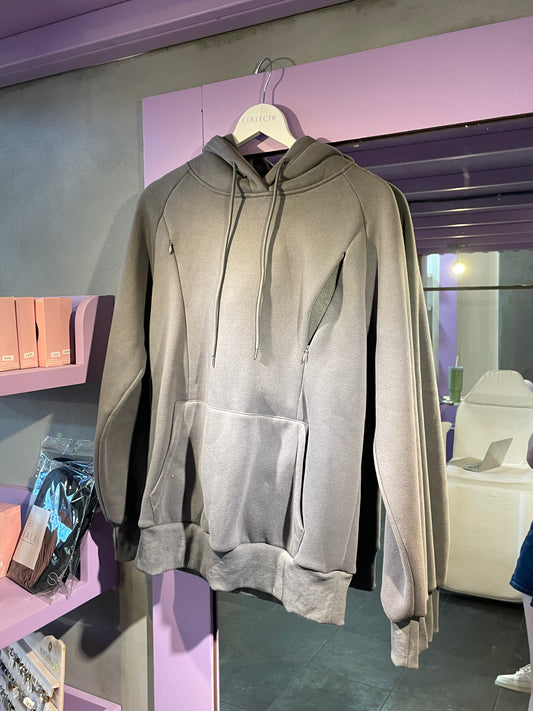 Hoodie Gris de lactancia