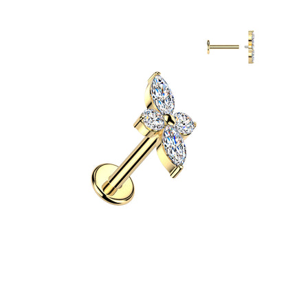 Piercing Exclusivo Titanio Grado Implante 3mm 16GA